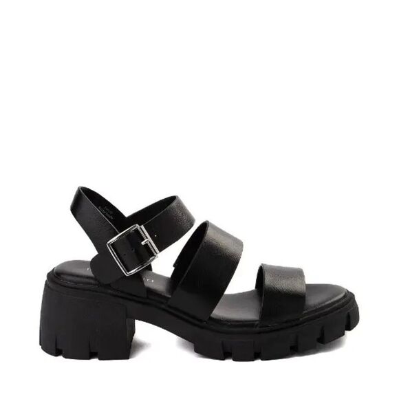 Madden Girl Black Hewitt platform chunky sandals Size 9 Y2K - Picture 1 of 5